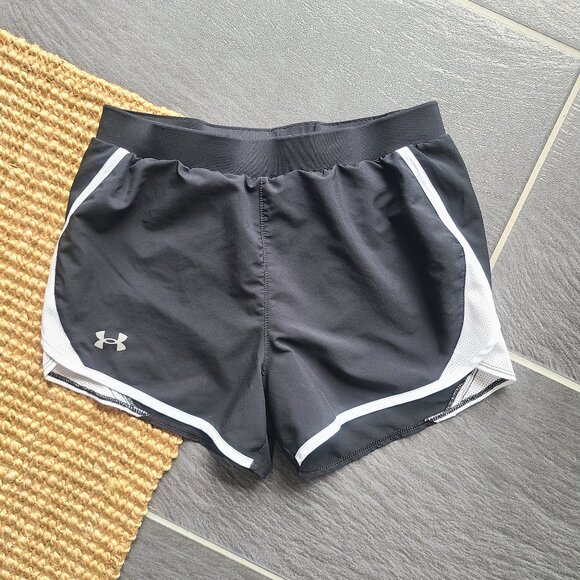 Under Armour Black/White Athletic Shorts Women's Size Small - Picture 2 of 4